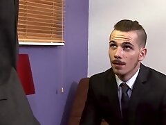 young punk bouncing on bosses big cock