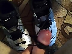 'Nike Uptempo Sneakers tie to my cock'