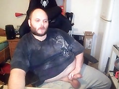 Chubby gay man with small cock gets filled with cum and exposed