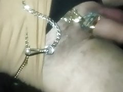 Gold dress and cock jewelry