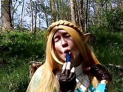 crossdress Zelda forest blow trap cosplay