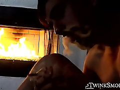 Smoker Mason Lear found pleasure after a sensual cock stroking