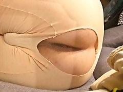 Extreme close-up anal fingering with creamy finish