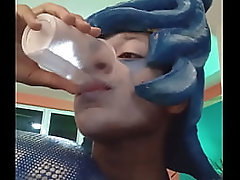 I am a clown, I am masturbating myself in a show, there are old and hot milfs