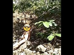 Pinoy twinks jerking off outdoor in forest with cumshots