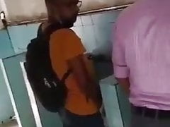 Tamil guys having fun in public toilet