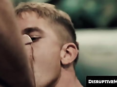 DisruptiveMovie.com - Mechanic Roman Todd bends twink Brandon Anderson over for a quick bareback