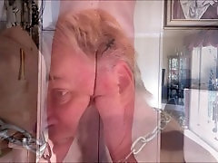 Muscular gay hunk Domrodhunkdad gets chained up and spanked hard