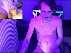 Tattooed cock, straight dick, cam