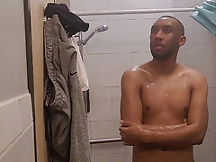Miguel Brown full shower after hair cut video 40