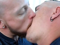 jc dickerson and leo blue share a passionate kiss
