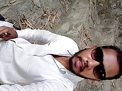 Outdoor, solo handjob, dirty talking fuck