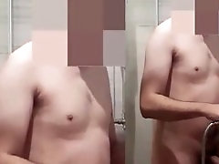 Working man, european twink, boys locker room