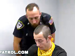 GAY PATROL - Pimp Gets blasted And His faggot cocksluts Take Cop Dick For Daddy