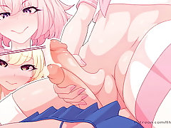 Astolfo and Shimakaze go tip to tip (Theobrobine)