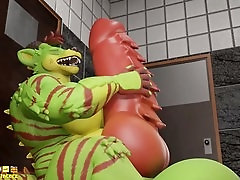 Hyper, gay growing cock, gay furry animation