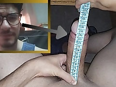 Judging the Size of My Big Dick – Let's See! (I Jerk Off with Lube Later)